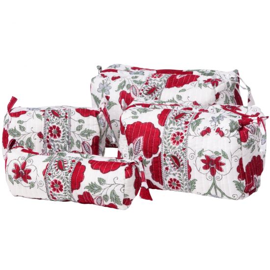 Janvi Makeup Bags Collection - Red